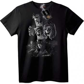 NOONEBRAND Тениска Черепен gang - 7XL, White