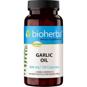 Image 1 of Bioherba Garlic Oil 300 mg [150 капсули]