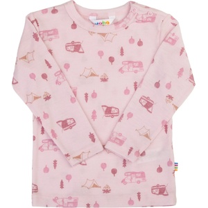 Joha Детски вълнен пуловер Joha Kid's Blouse L/S Merino longsleeve - Light Pink - размер 120 (704-5941-0215)