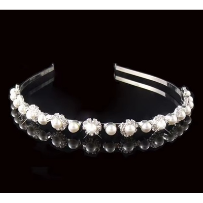 Naishide Jewelry Čelenka do vlasů s bílými perlami