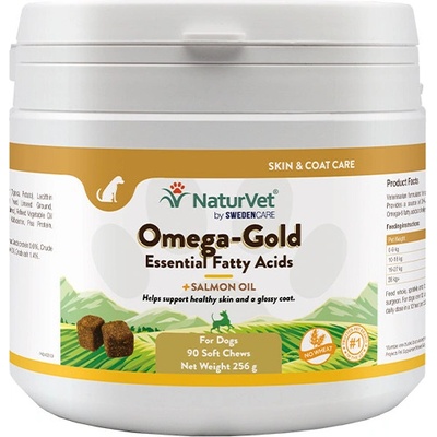 NaturVet Omega Gold 180 žuvacích tabliet