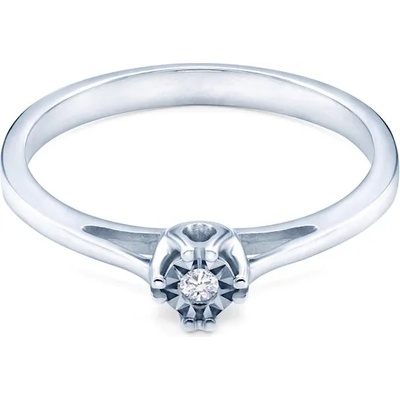 SAVICKI Годежен пръстен Solitaire: бяло злато. диамант