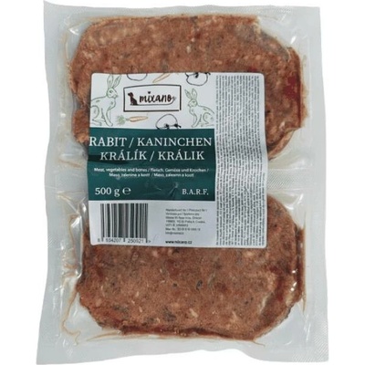 Mixáno BARF mražený komplet z králíka s jemnou zeleninou a ovocem 2 x 250 g