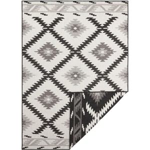 Hanse Home Черно-кремав килим за открито , 170 x 120 cm Malibu - NORTHRUGS (103429-120x170)
