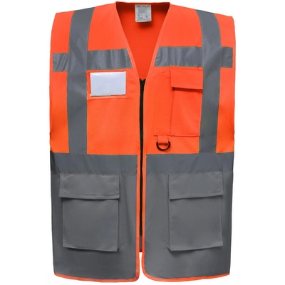 Yoko HI-VIS HVW801 / Многофункционална жилетка - HV оранжево/сива S (79W801zw201)