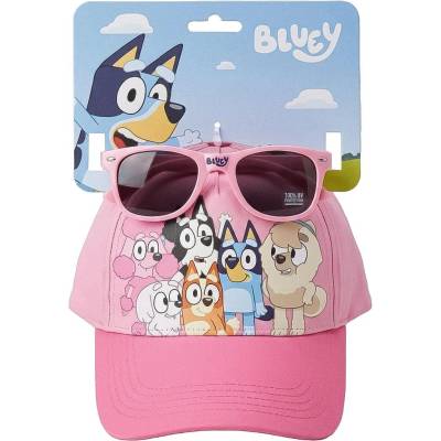 Cerda Детски комплект Cerda - Bluey, шапка и слънчеви очила, 53 cm, розови (2200010298)
