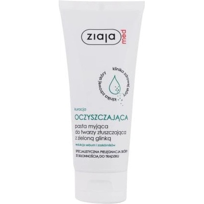Ziaja Med Cleansing Treatment Face Cleansing Paste почистваща паста със зелена глина за кожа с акне 75 ml унисекс