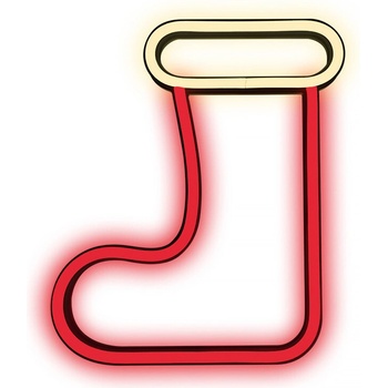 Forever Light Neon LED CHRISTMAS SOCK white red FLNE23 RTV100263