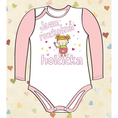 Kojenecké body s potiskem “Jsem rozkošná holčička”