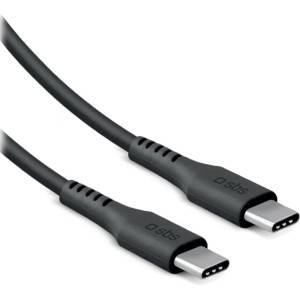 SBS lacabletcc2m60k usb кабел usb 2.0 2 м usb c 0, 48 Гбит/с 60 w Черен (lacabletcc2m60k)