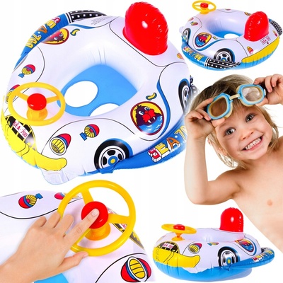 MalPlay Nafukovacie plávacie auto s volantom