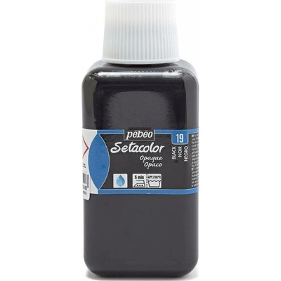 Pébéo Setacolor Opaque barva na textil 19 black 250 ml