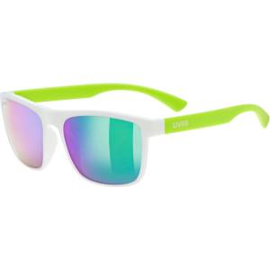 uvex Детски слънчеви очила Uvex Kid's Rookie Cat. 3 (VLT 11%) Sunglasses - White / Lime Matt - размер One Size (205-6238-0111)