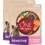 ONE Mini/small Sensitive salmon & rice 2x800 g