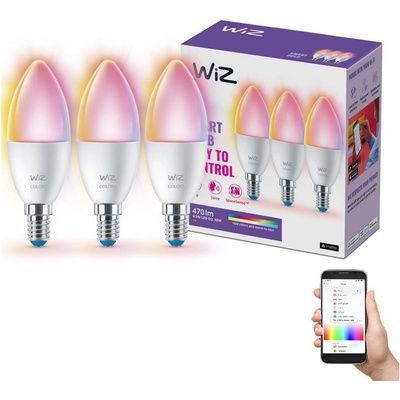 Philips WiZ 8720169075672 LED sada žárovek 4,9W E14 470 lm 2200-6500+RGBK