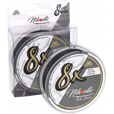MIKADO NIHONTO OCTA BRAID DARK šedo-čierna 150m 0,10mm 7,75kg