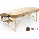 Fabulo Skladací masážny stôl guru Oval Set krémová 192 x 76 cm