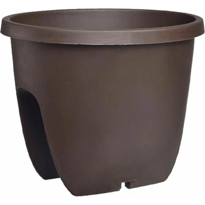Plastkon Balkónový květináč Balconia OVI na zábradlí 30 cm hnědý