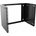 Lanview 19 8U Adjustable Depth Open Frame Rack Wall Mount - Black