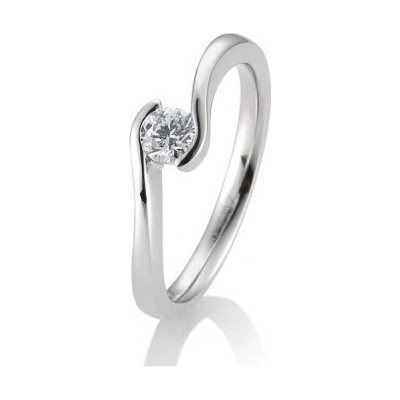 Sofia Diamonds prsteň z bieleho zlata s diamantom BE41 85944