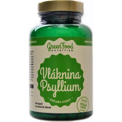 GreenFood Vláknina Psylium 96 kapsúl