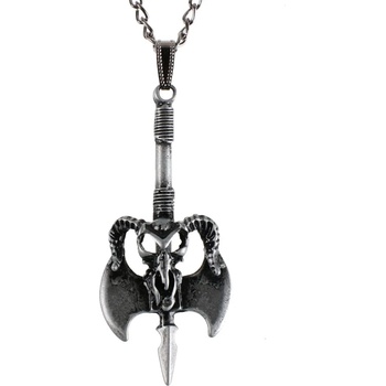 Image 1 of Leather & steel fashion Колие с висулка Череп - lsf4 28