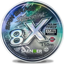 Saenger šňůra 8 X Specialist Spin Braid 150m 0,12mm černá