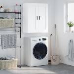vidaXL Стенен шкаф бял 69, 5x34x90 см инженерно дърво (830396)