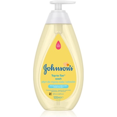 Johnson's Top-to-Toe миещ гел за тяло и коса за деца от раждането им 500ml