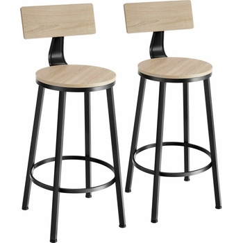 Tectake 404351 2 ks Poole - industrial světlé dřevo