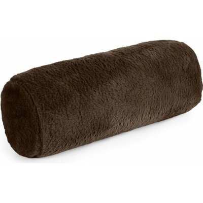 Takoy Polštář válec 15x45 cm tmavě hnědý z měkké kožešinové látky NINA-HF-476511 | 15 x 45 cm