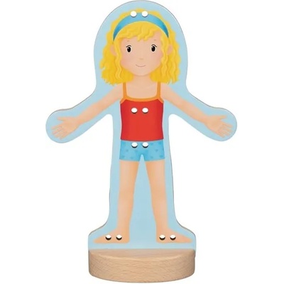Goki Дървена играчка Goki - Кукла за обличане (58724)