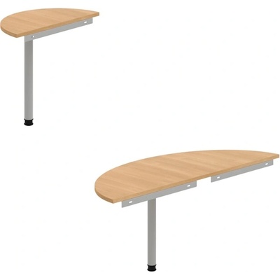 Office Pro kancelársky prídavný stôl GPx polkruh 60 cm dub