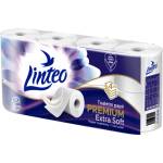 Linteo Тоалетна хартия Linteo - бяла, 4-слойна, 8 ролки