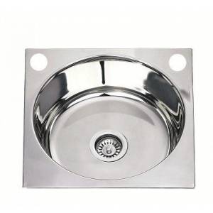 Inter Ceramic Кухненска мивка 4545, Inter Ceramic, алпака, единична, 51x51см (4545 P) Мивка за вграждане