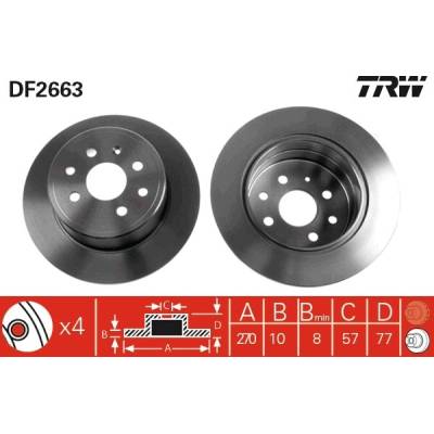 Brzdový kotúč TRW DF2663