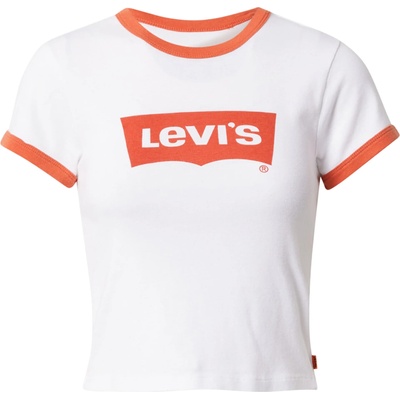 Levi's Тениска 'Graphic Ringer Mini Tee' бяло, размер M