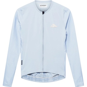 CafÉ du cycliste Мъжка фланелка с дълъг ръкав за колоездене CAFÉ DU CYCLISTE Andrea Cycling jersey - Horizon Grey (056-4288-0213)