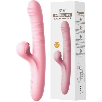Vibrabate VELKÝ RŮŽOVÝ ORGASMICKÝ VIBRÁTOR G BOD SÁNÍ KLITORISU
