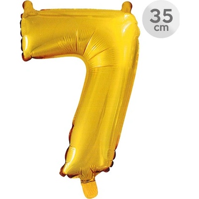 Balón narodeninový 35 cm číslo 7 zlatý
