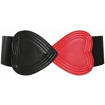 Banned retro Opasek Heartbeat červeno-černý