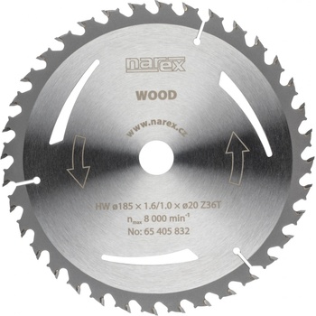 Narex Pilový kotouč WOOD 185x1,6/1,0x20 Z36T 65405832