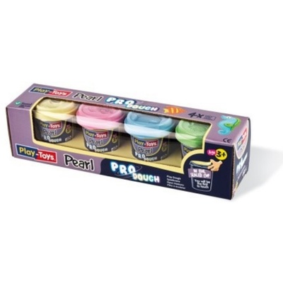 Play-Toys Пластилин Play-Toys - Перлени цветове, 4 х 50 g (4123)