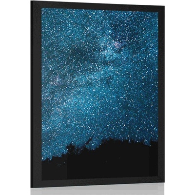 Plakát pohled na noční oblohu - 40x60 white
