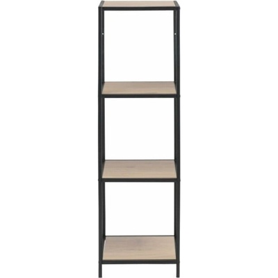 Knižnica v dekore duba v čierno-prírodnej farbe 37x120 cm Seaford – Actona