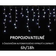 LUMA LED Vianočný svetelný dážď 324 LED 10m prívod 5m IP44 studená biela s časovačom