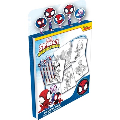 Spidey omalovánky s pastelkami