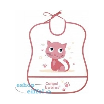 Plastový bryndák s kapsičkou Cute Animals Kočička