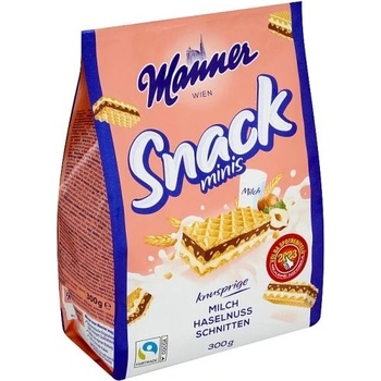 Manner Snack Minis Milk-Hazelnut 300 g