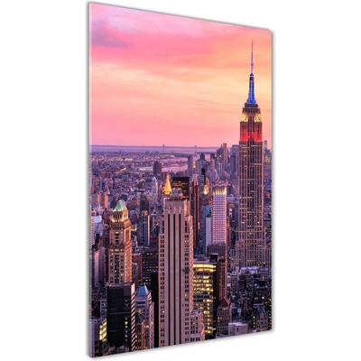 Vertikálny foto obraz sklenený New York západ slnka 50x100 cm
